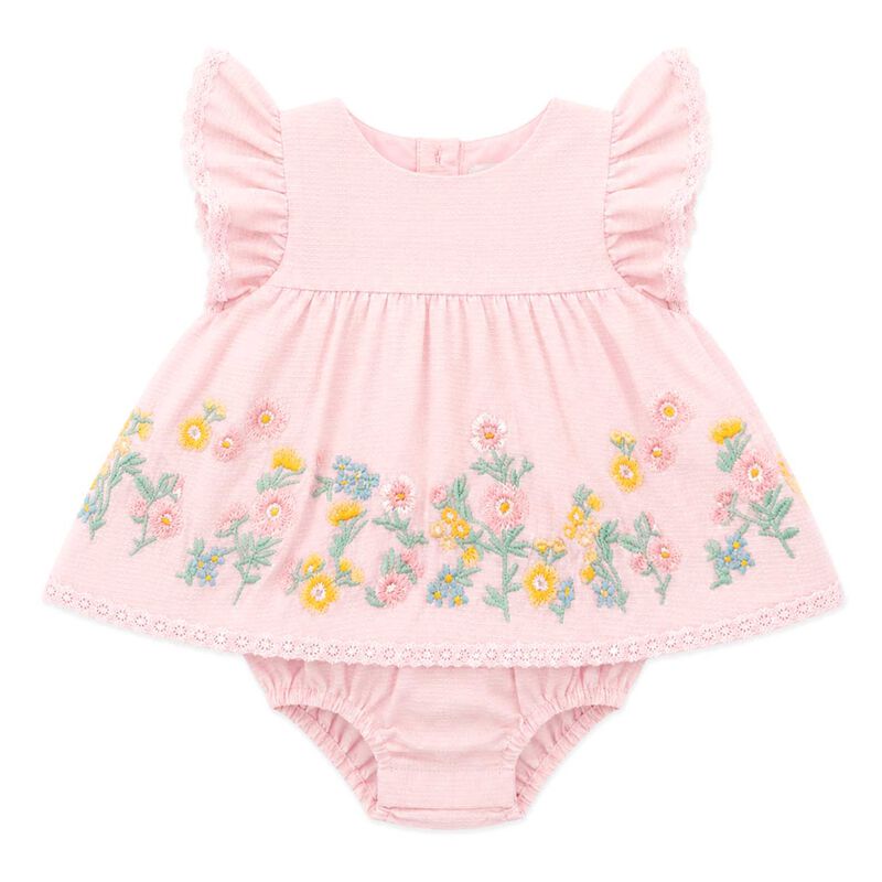 B&eacute;b&eacute; Pia Embroidered Overlay Bodysuit image number 0